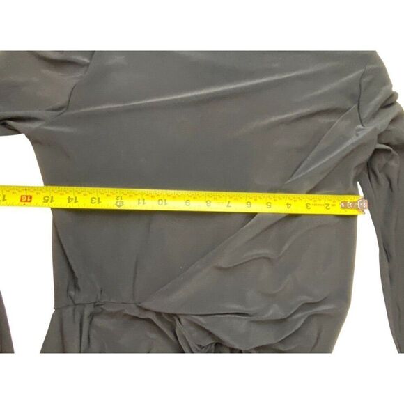 Zara Womens Midi Dress M Black Knot Front Midi Long Sleeve Cocktail 1165/549 NWT - Picture 7 of 8